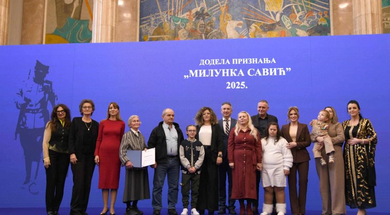 Ђурђевић Стаменковски уручила признања Милунка Савић за 2025: Херојство у Србији није прошлост, већ садашњост