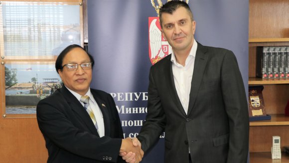 Министар Ђорђевић примио у опроштајну посету амбасадора Републике Мјанмарске Уније Мјоа Ајеa