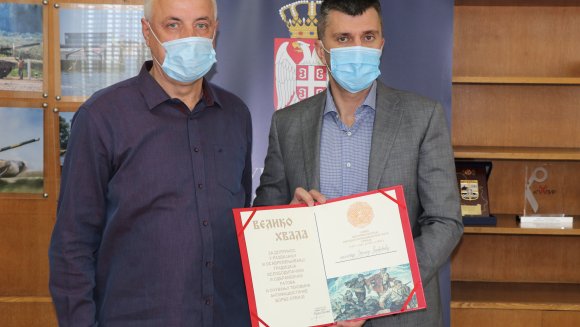 Ђорђевићу уручена захвалница СУБНОР-а за досадашњу сарадњу