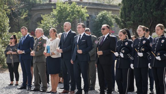 Говор министра за рад, запошљавање, борачка и социјална питања Николе Селаковића након одавања почасти и полагања венацана на Српском војничком гробљу Зејтинлик, на обележавању 105. годишњице пробоја Солунског фронта