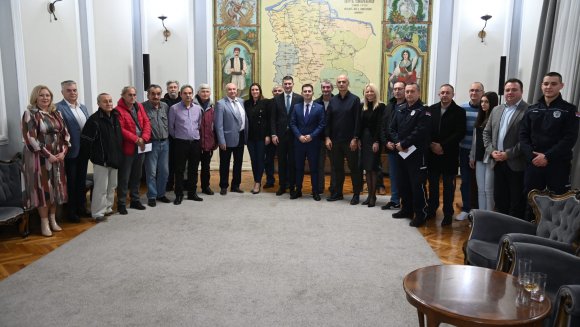 Сања Лакић и Дејан Антић на додели борачких легитимација у Пожаревцу