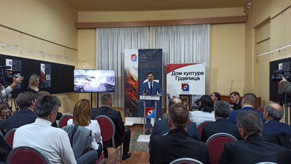 Дејан Антић на обележавању 65.  годишњице од оснивања Дома културе у Грделици 