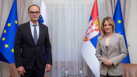 Ђурђевић Стаменковски са потпредседником Владе Словеније о јачању сарадње две земље