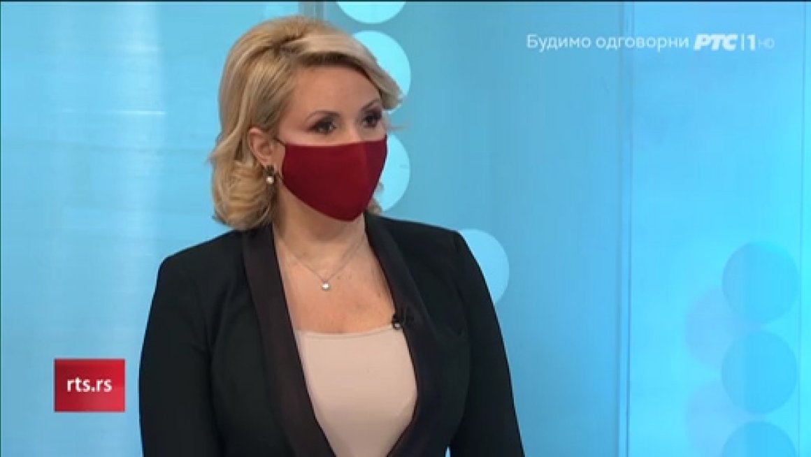 Министарка проф. др Дарија Кисић Тепавчевић у Јутарњем дневнику РТС о епидемиолошкој ситуацији и почетку скупштинске расправе о Предлогју закона о социјалној карти