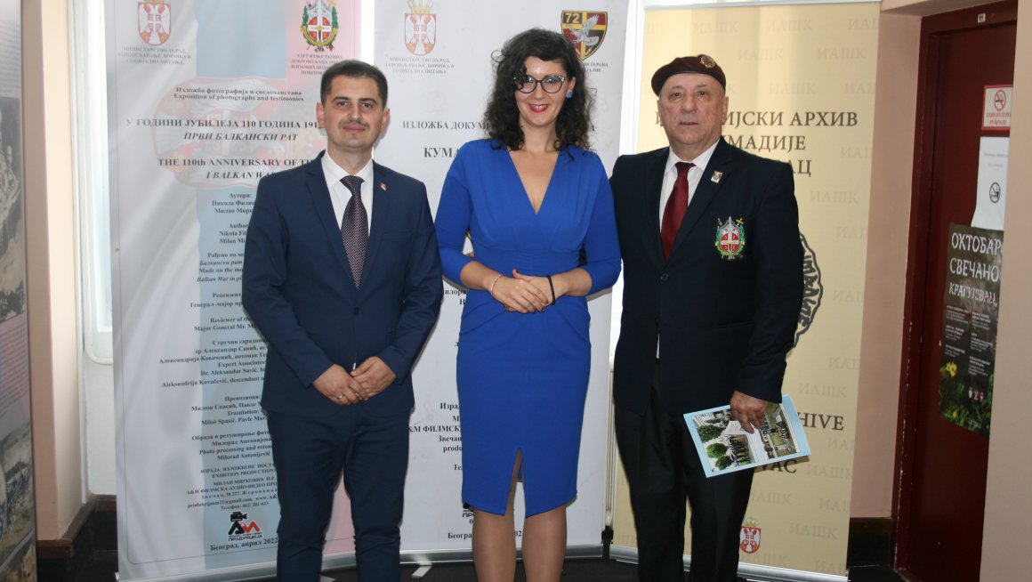 Дејан Антић у Историјском архиву Шумадије у Крагујевцу отворио изложбе о Првом балканском рату