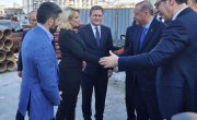 Вучић и Ердоган обишли градилиште Куле Београд у Београду на води