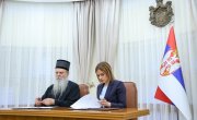 Ђурђевић и Митрополит Теодосије потписали споразум о помоћи народу на КиМ