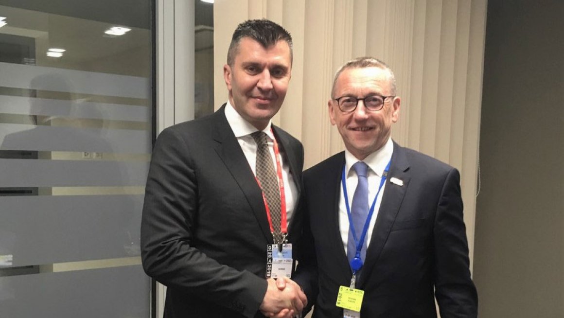 Министар Зоран Ђорђевић са директором Међународне организације рада за Европу и Централну Азију Хајнцом Колером