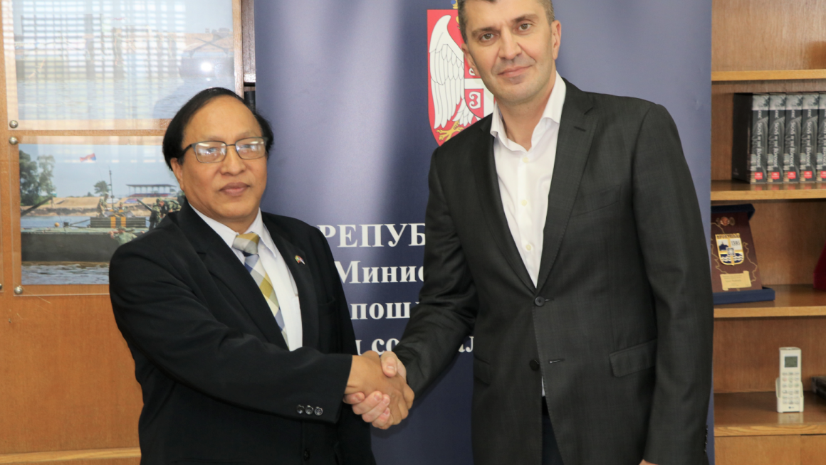 Министар Ђорђевић примио у опроштајну посету амбасадора Републике Мјанмарске Уније Мјоа Ајеa