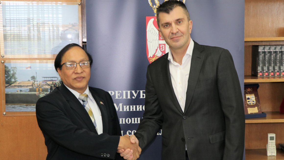 Министар Ђорђевић примио у опроштајну посету амбасадора Републике Мјанмарске Уније Мјоа Ајеa