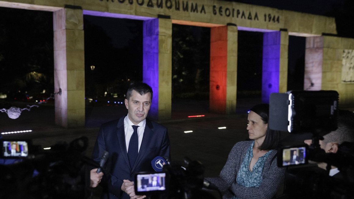 Ђорђевић обишао Гробље ослободилаца Београда поводом свечаног пуштања у рад тробојне расверте