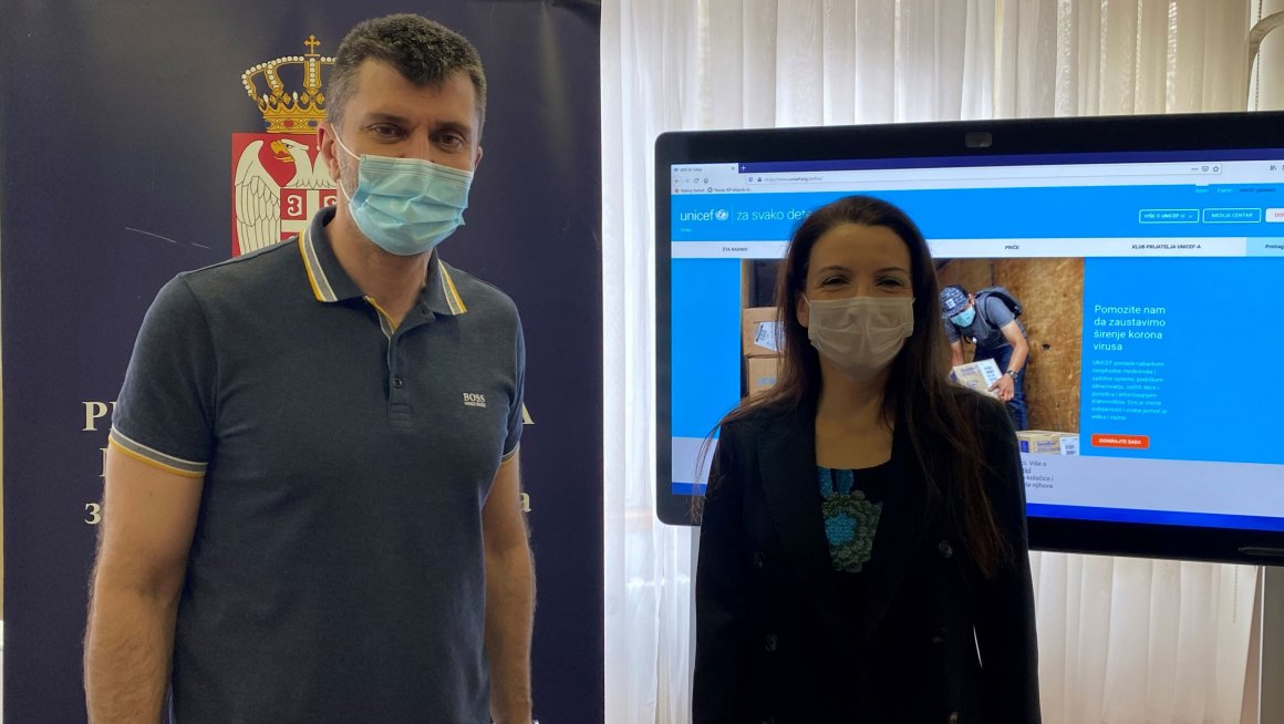 Министарство за рад, запошљавање, борачка и социјална питања и УНИЦЕФ у борби против корона вируса