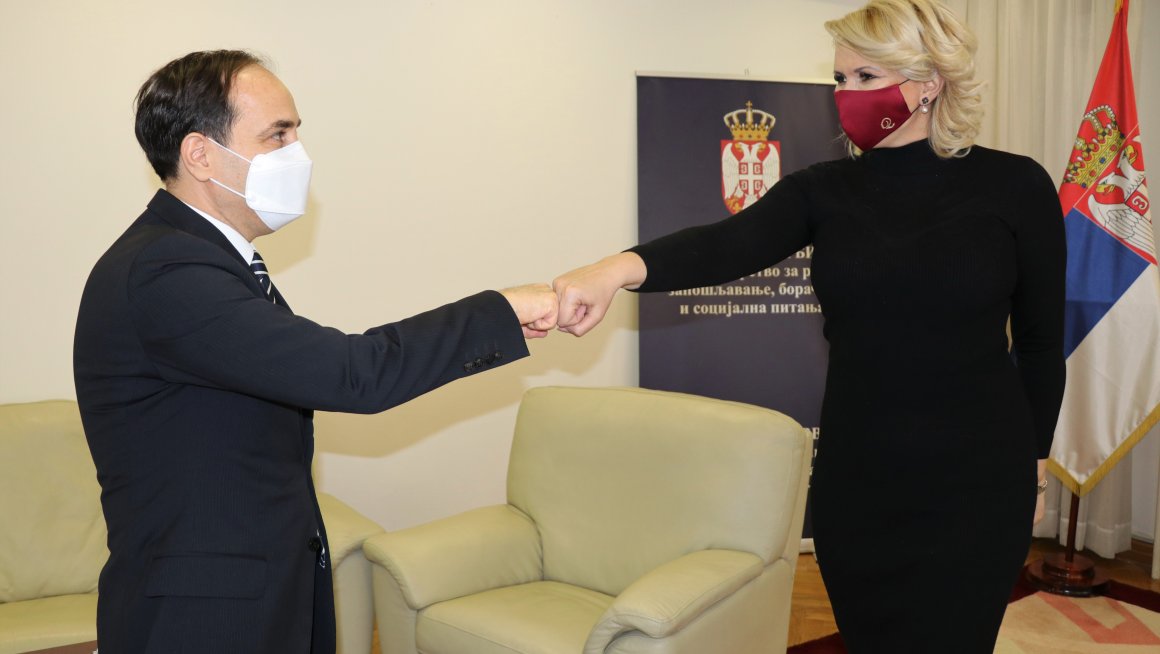 Кисић Тепавчевић и амбасодор Турске – унапређење сарадње у области социјалне заштите