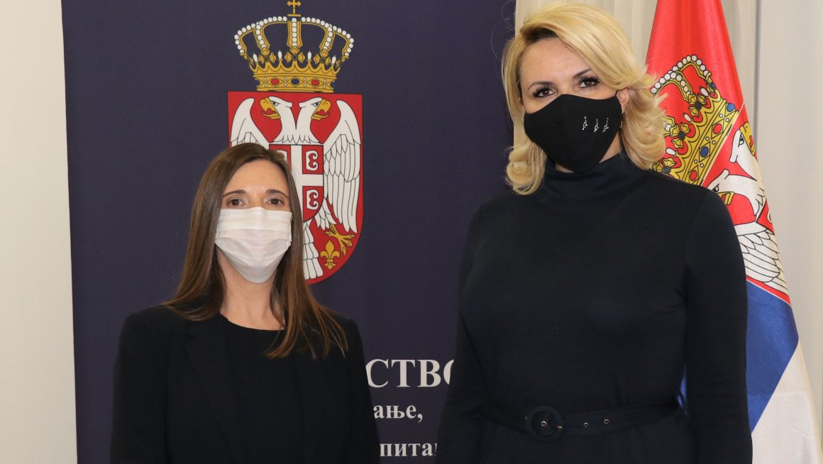 Кисић Тепавчевић са амбасадорком Аустралије о интезивирању сарадње у области рада, запошљавања, борачких и социјалних питања