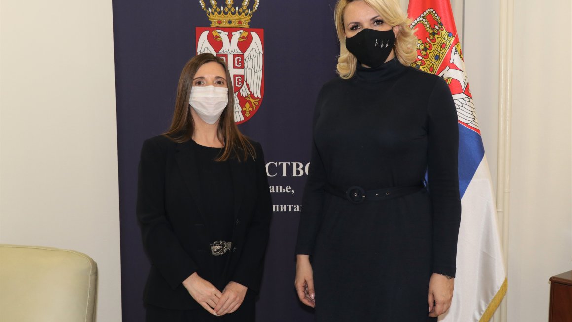 Кисић Тепавчевић са амбасадорком Аустралије о интезивирању сарадње у области рада, запошљавања, борачких и социјалних питања