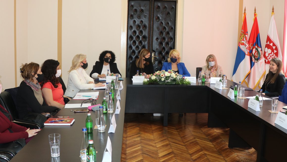 Кисић Тепавчевић са директоркама 8 центара за социјални рад са територије Јужног Баната