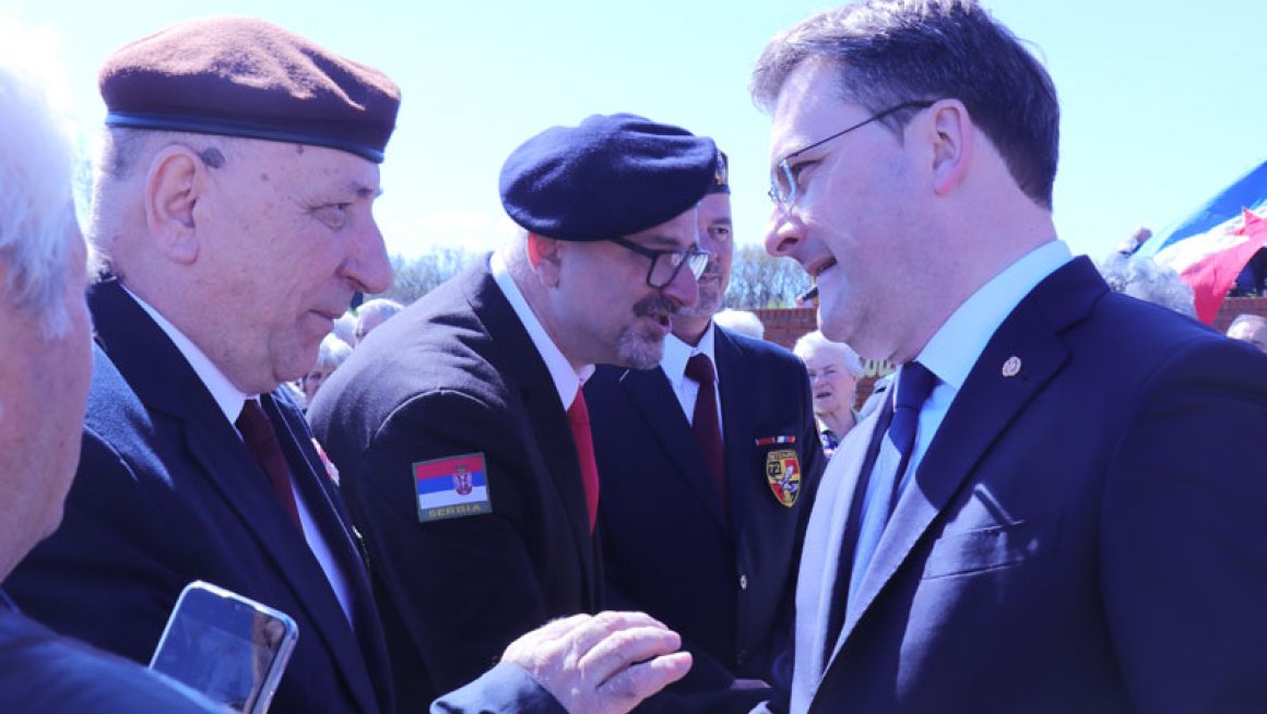 Говор министра за рад, запошљавање, борачка и социјална питања Николе Селаковића поводом обележавања 78 година од пробоја Сремског фронта (Спомен комплекс „Сремски фронт“, Адашевци код Шида)