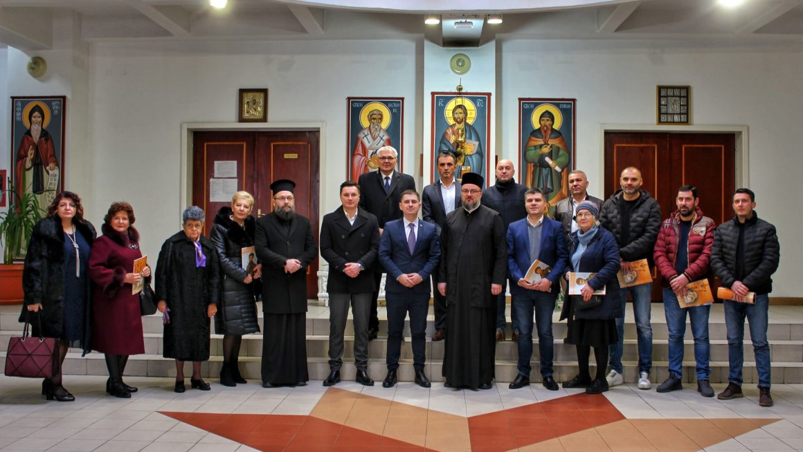 Дејан Антић на новогодишњем пријему у Богословији Св. Кирила и Методија у Нишу